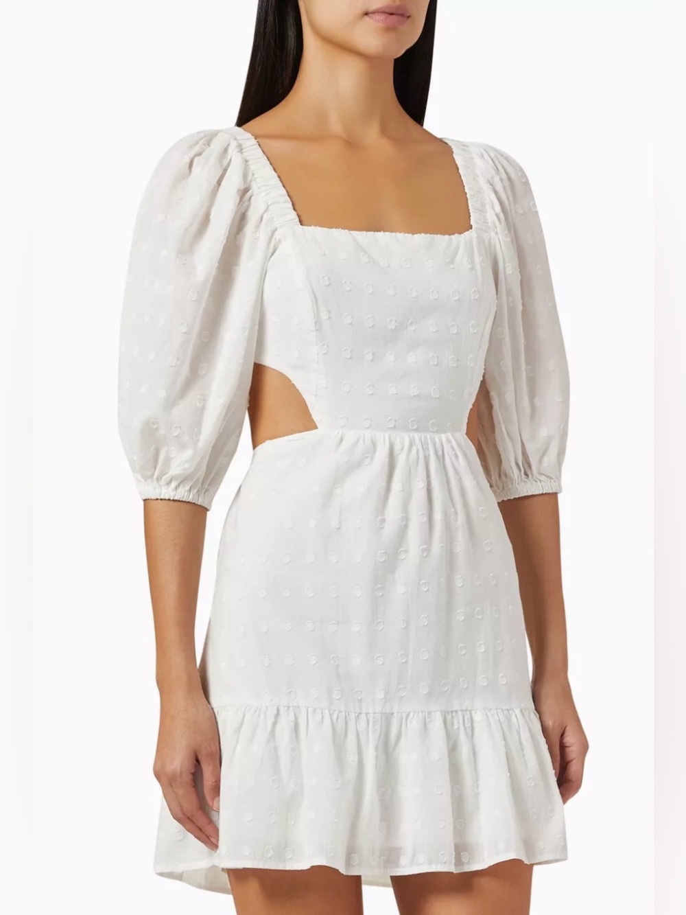 MINKPINK Whitewash Mini Dress White Size S